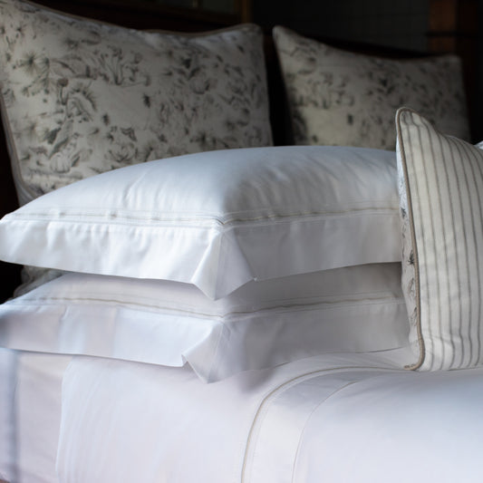 Warm Harbour Oxford Pillowcase in Morning Mist