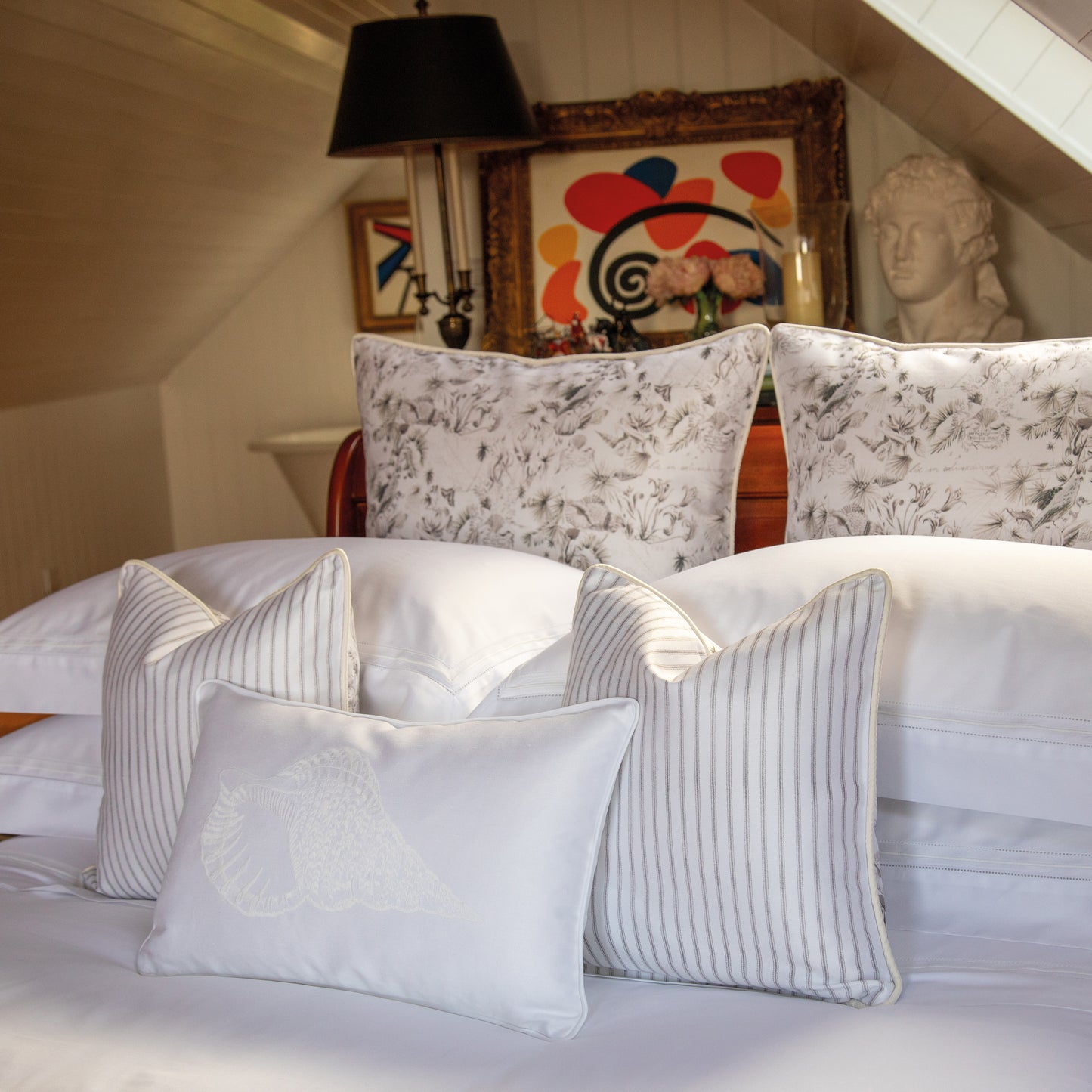 Warm Harbour Decorative Cushion in Shell White