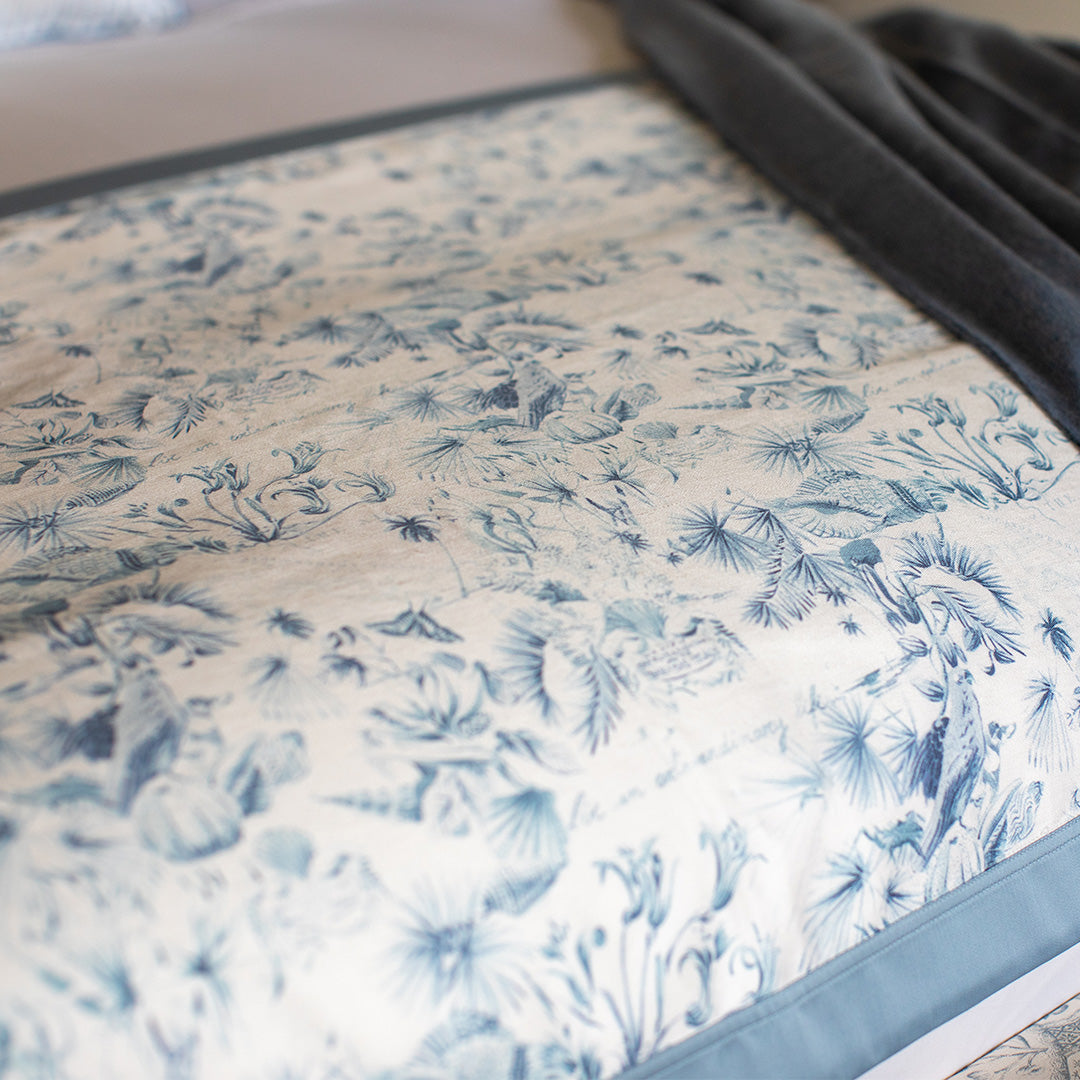 Warm Harbour Bed Runner in Tidal Blue