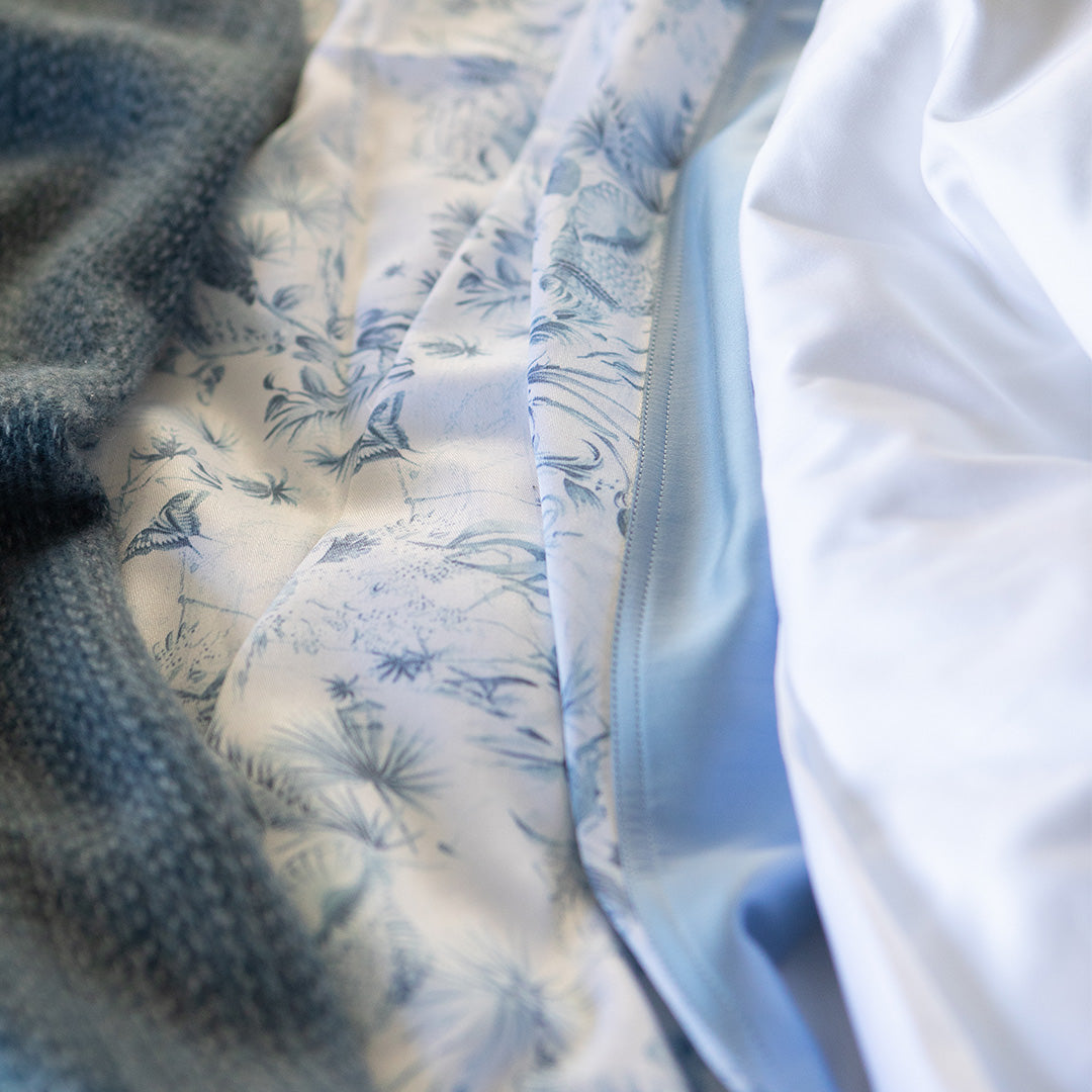 Warm Harbour Bed Runner in Tidal Blue