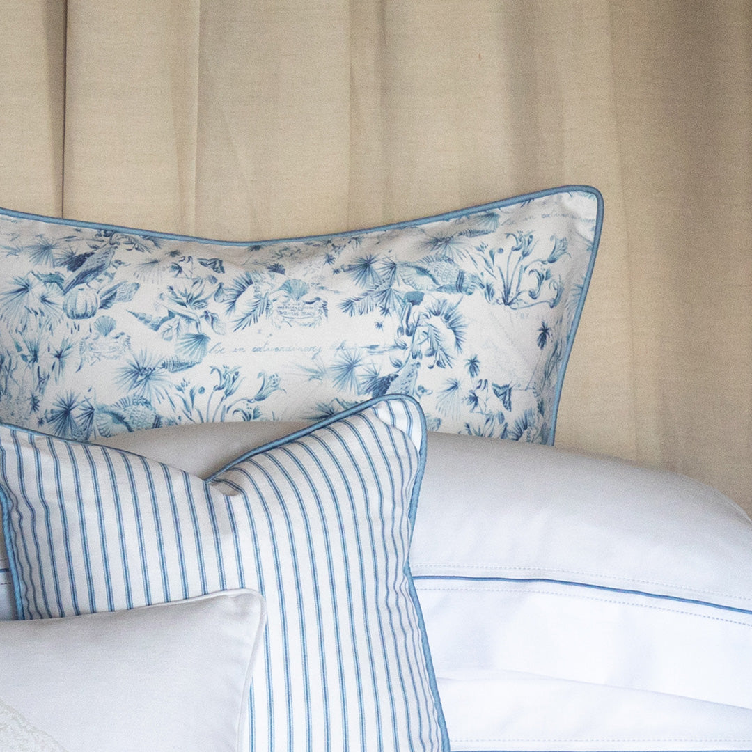 Warm Harbour Large Decorative Cushion in Tidal Blue