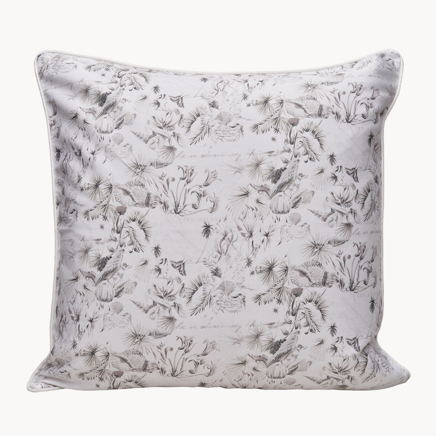 Warm Harbour Large Decorative Cushion in Shell White