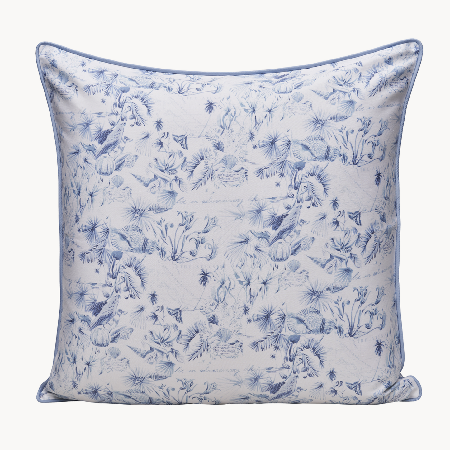 Warm Harbour Large Decorative Cushion in Tidal Blue